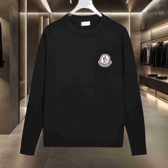 Moncler Classic Black Crewneck Sweater - Picture 1 of 9